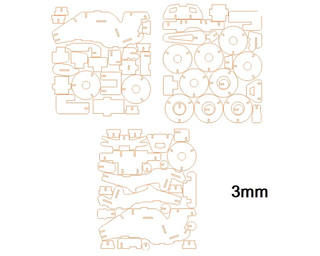 Laser Cut Quad Bike 3D Wooden Puzzle