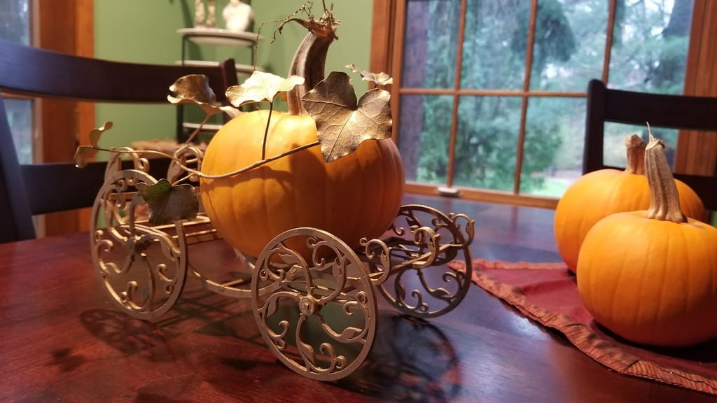 Laser Cut Pumpkin Carriage Centerpiece Display