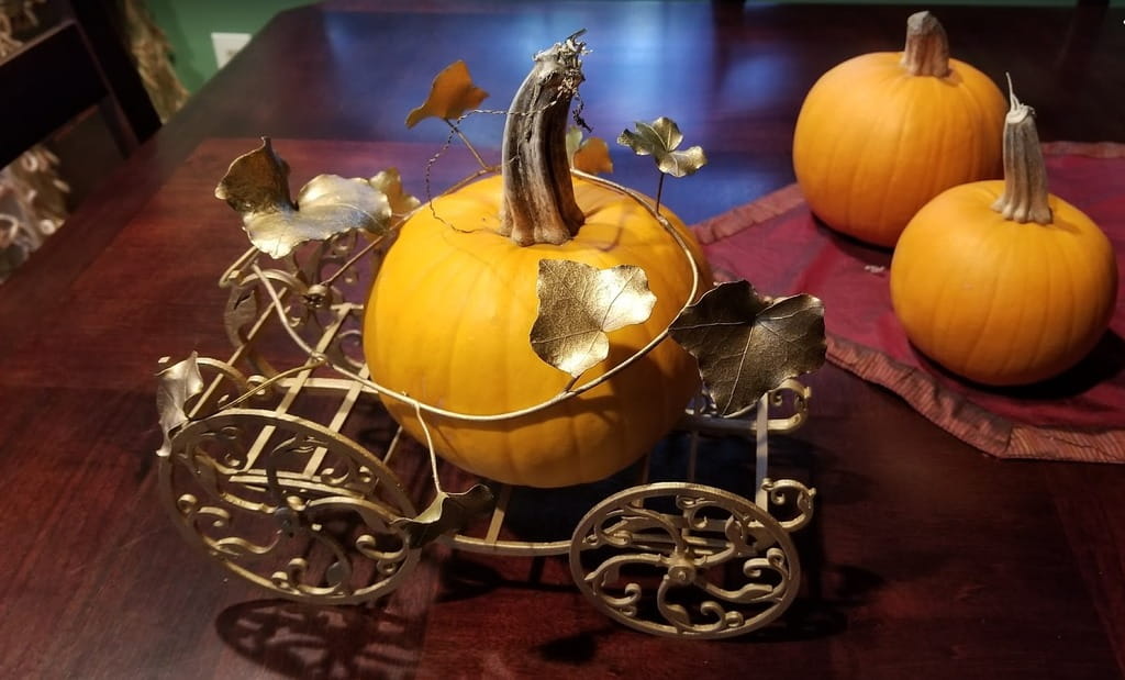 Laser Cut Pumpkin Carriage Centerpiece Display