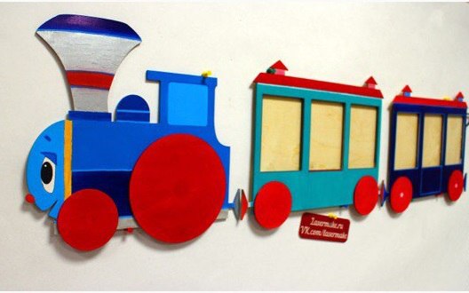 Laser Cut Newborn Baby Train Photo Frame