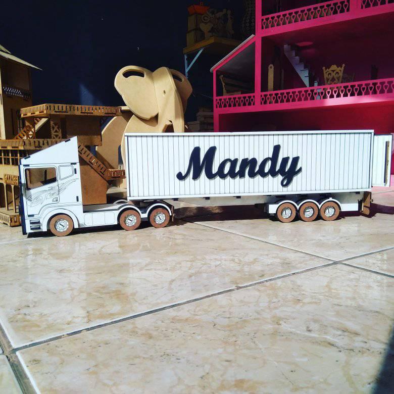 Laser Cut Scania Truck 3D Wood Model Puzzle Kit