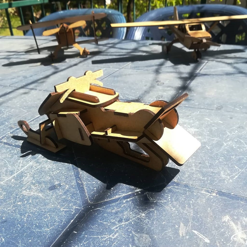 Laser Cut Snowmobile 3D Puzzle Wood Model