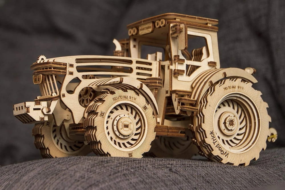 Laser Cut Tractor 3D Wooden Mechanical Model Kit