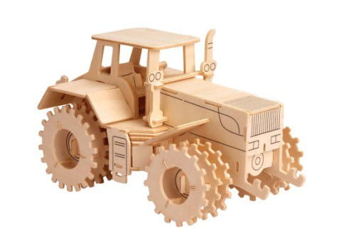 Laser Cut Tractor 3D Wooden Puzzle Model Kit
