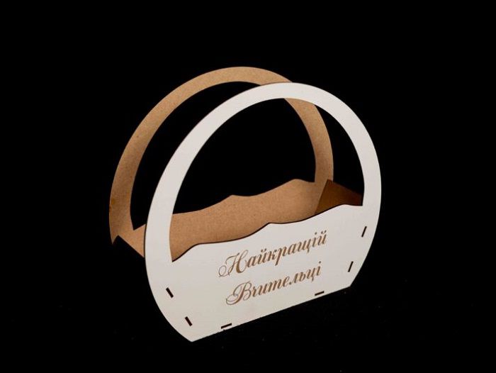 Laser Cut Wooden Hanging Flower Pot Basket