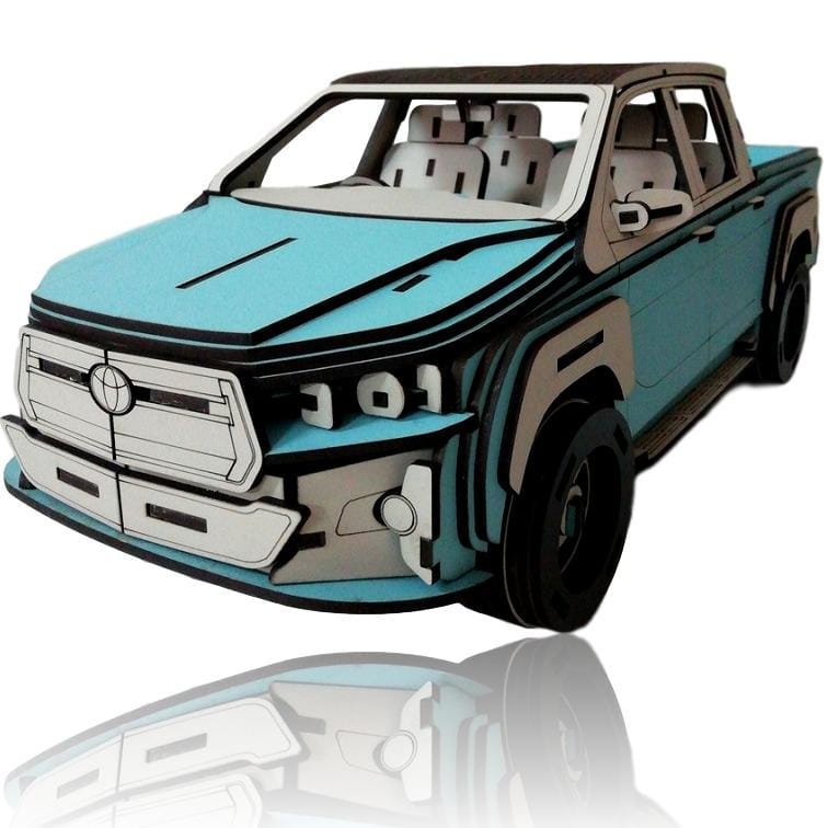 Laser Cut Toyota Hilux 3D Wood Model