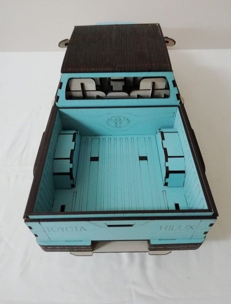 Laser Cut Toyota Hilux 3D Wood Model