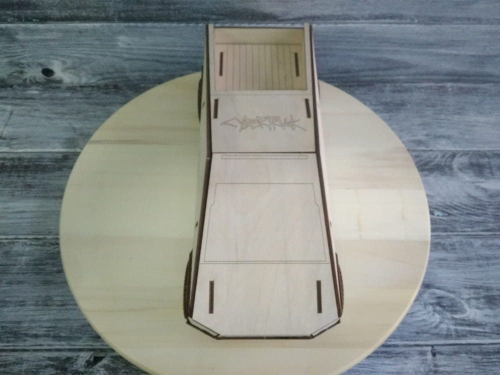 Laser Cut Tesla Cybertruck 3D Wooden Model Puzzle Kit
