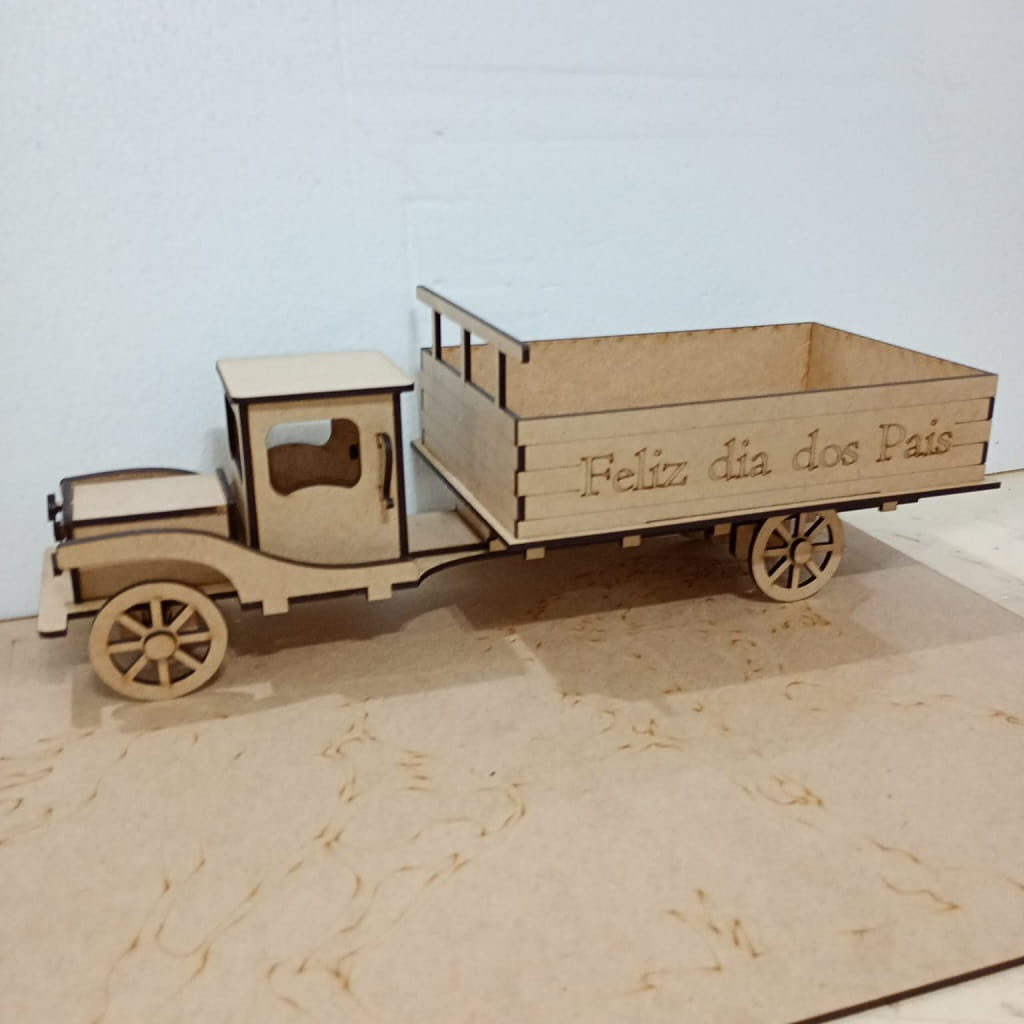 Laser Cut Wooden Truck 3D Puzzle