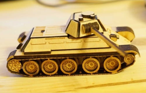 Laser Cut Tank T 34 3D Puzzle Wood Model