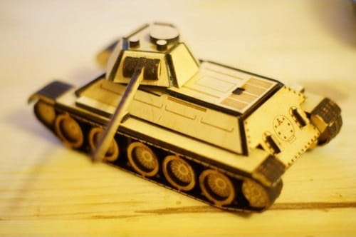 Laser Cut Tank T 34 3D Puzzle Wood Model