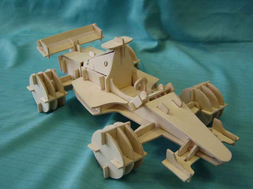 Laser Cut Racing Car 3D Construction Kit