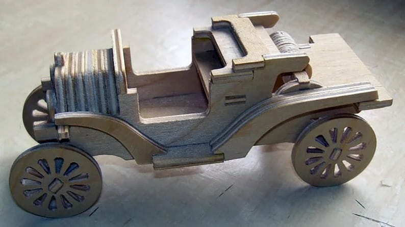 Laser Cut Ford T Car 3D Wooden Model