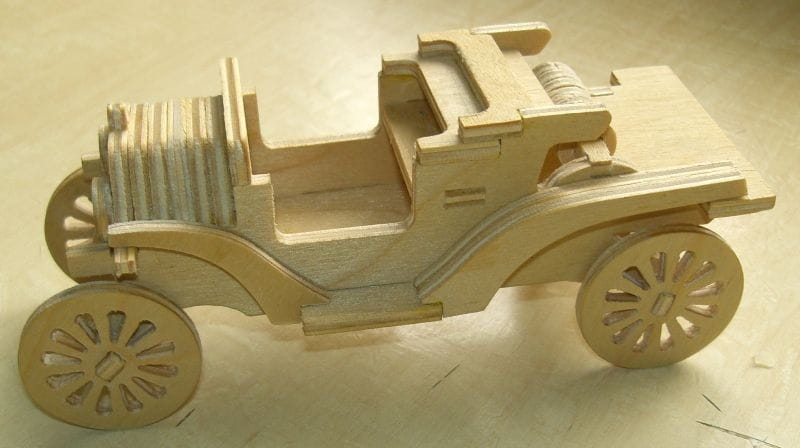 Laser Cut Ford T Car 3D Wooden Model