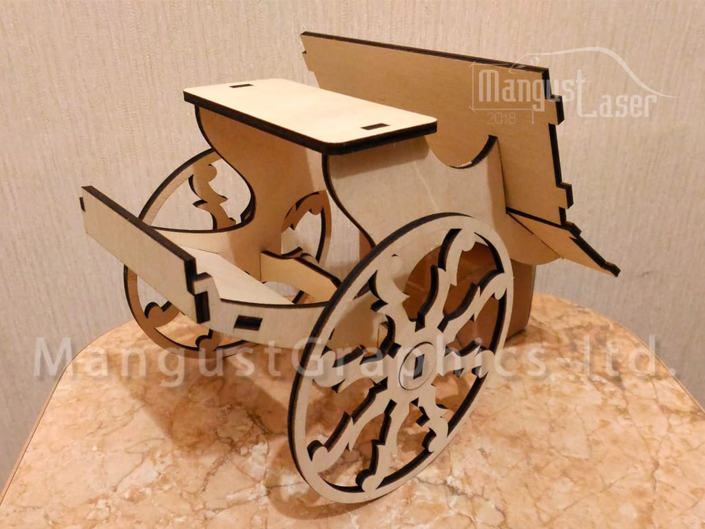 Laser Cut Carriage 3D Puzzle Wood Model