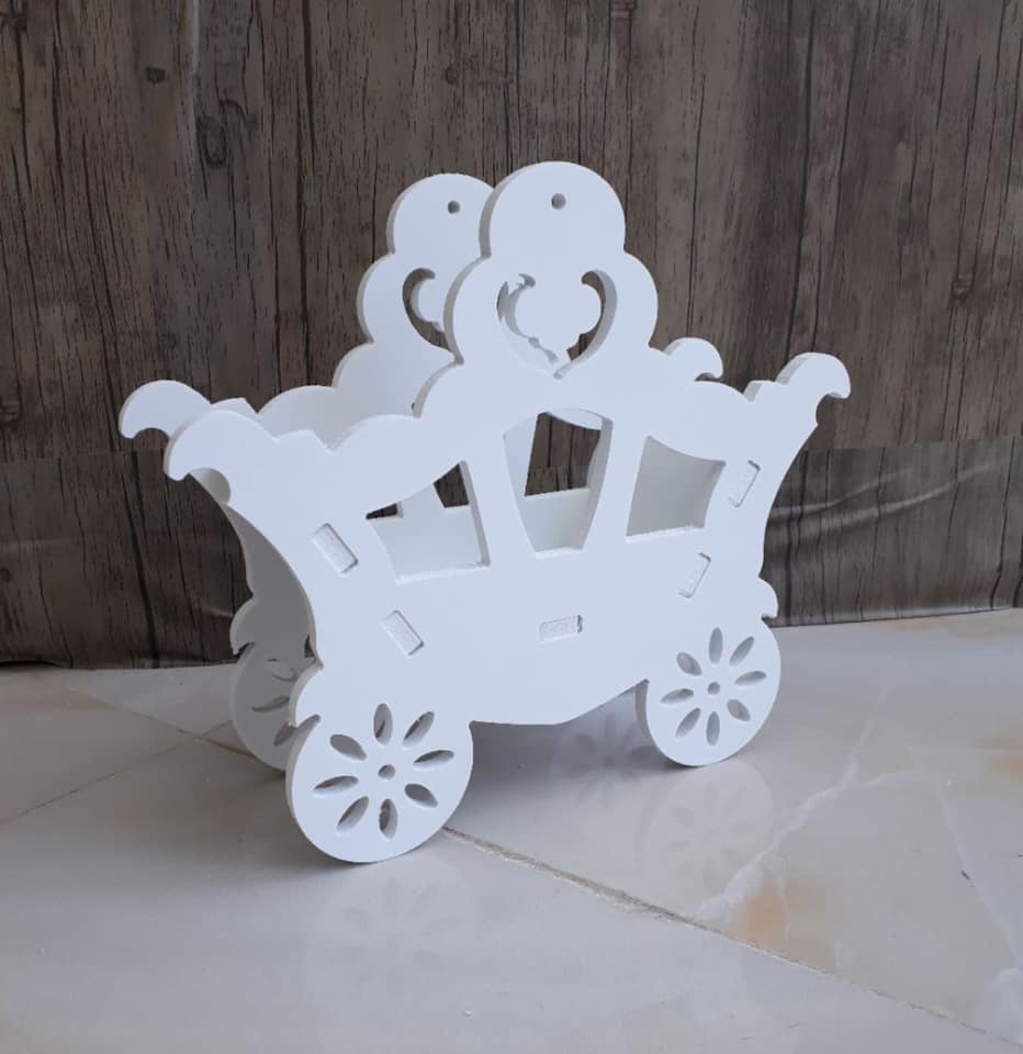 Laser Cut Flower Carriage Decoration