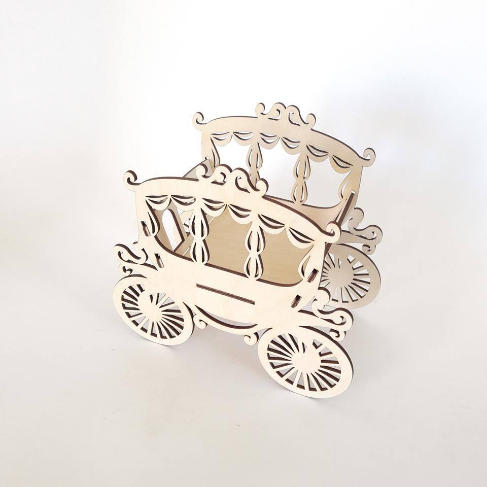 Laser Cut Curtain Wedding Carriage