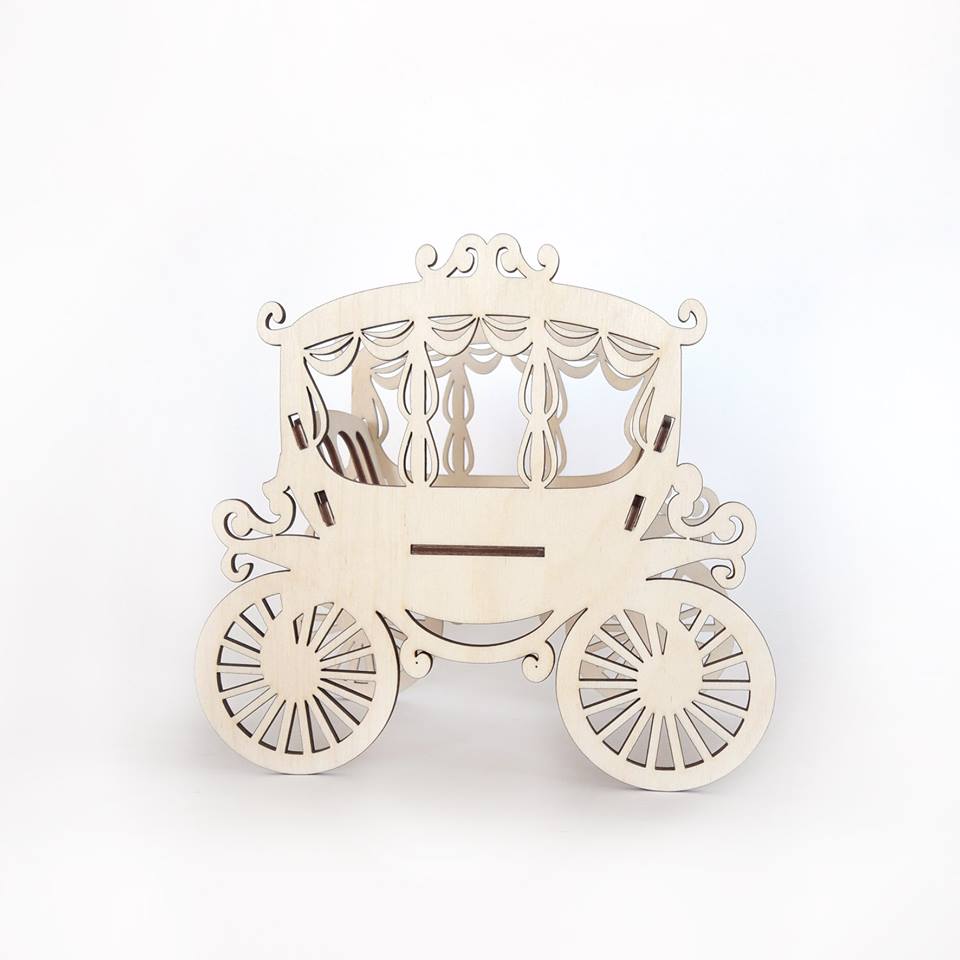 Laser Cut Curtain Wedding Carriage