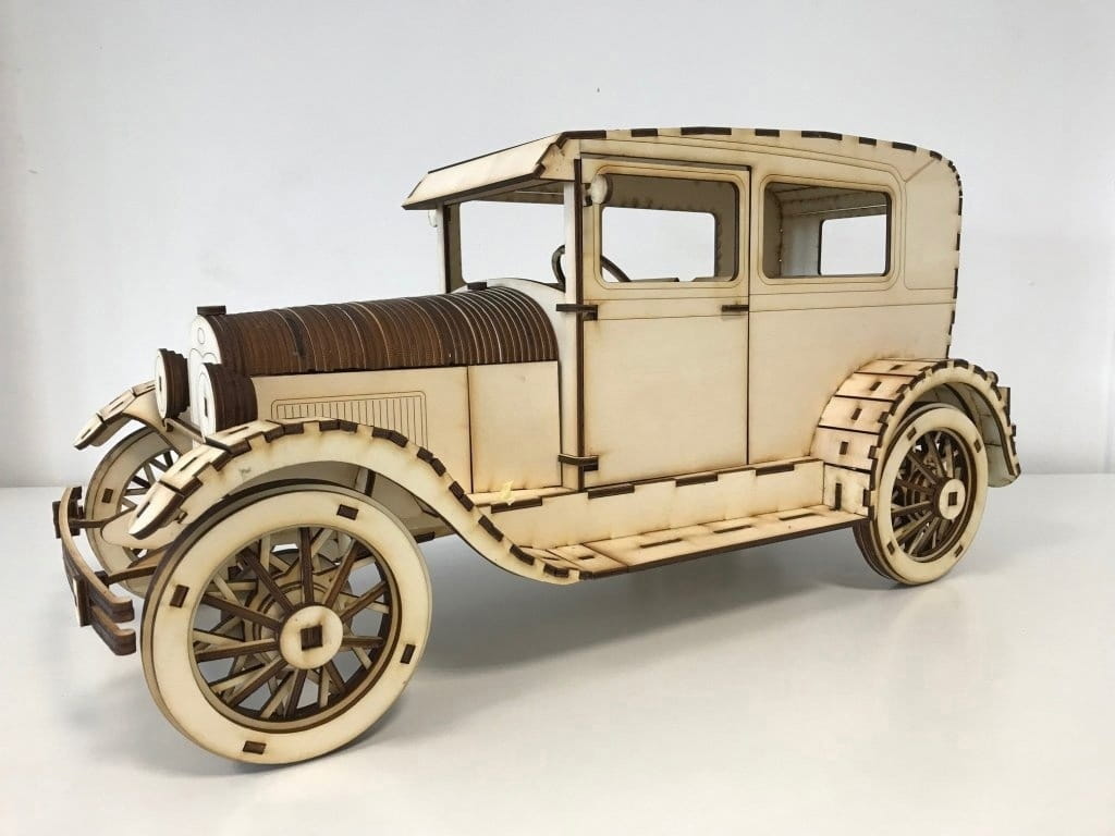 Laser Cut Ford A Model 1927 3D Puzzle Wood Model