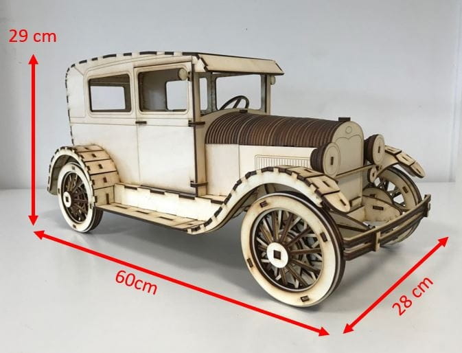 Laser Cut Ford A Model 1927 3D Puzzle Wood Model