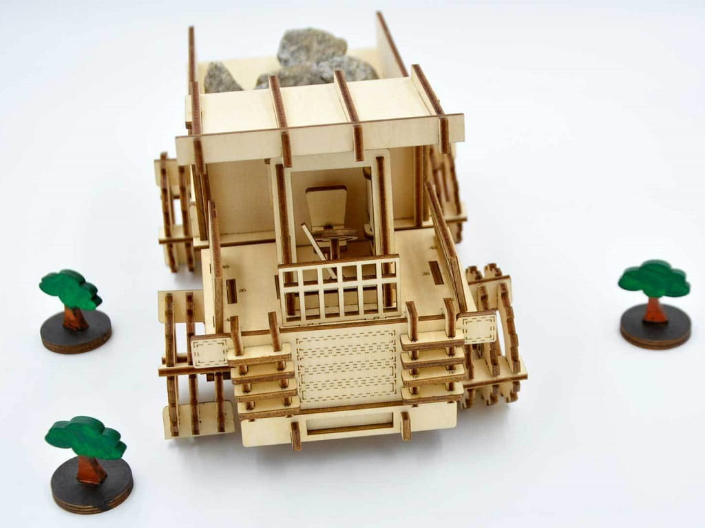 Laser Cut Haul Truck 3D Puzzle Kit