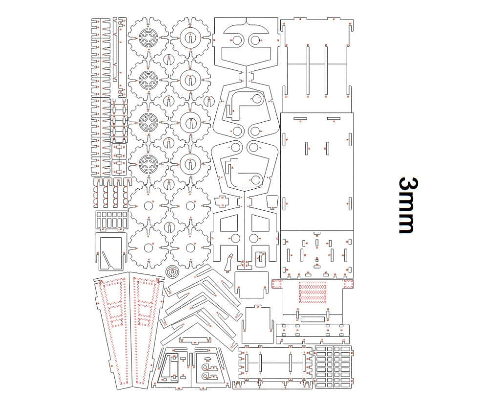 Laser Cut Haul Truck 3D Puzzle Kit