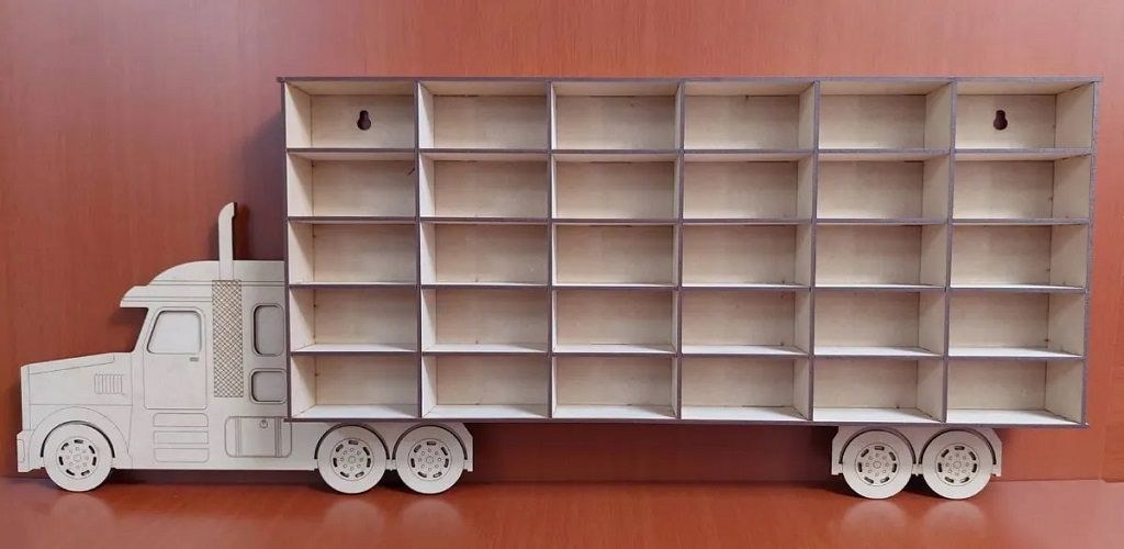 Laser Cut Hot Wheels Truck Shelf