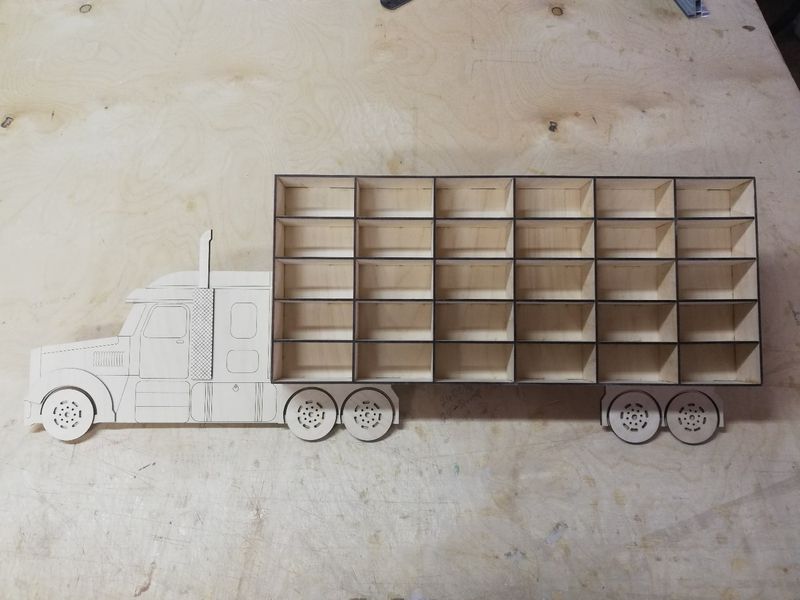 Laser Cut Hot Wheels Truck Shelf