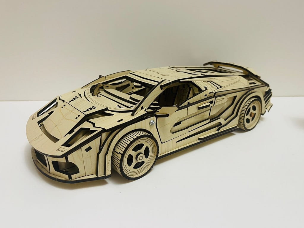 Laser Cut Lamborghini Murcielago 3D Puzzle