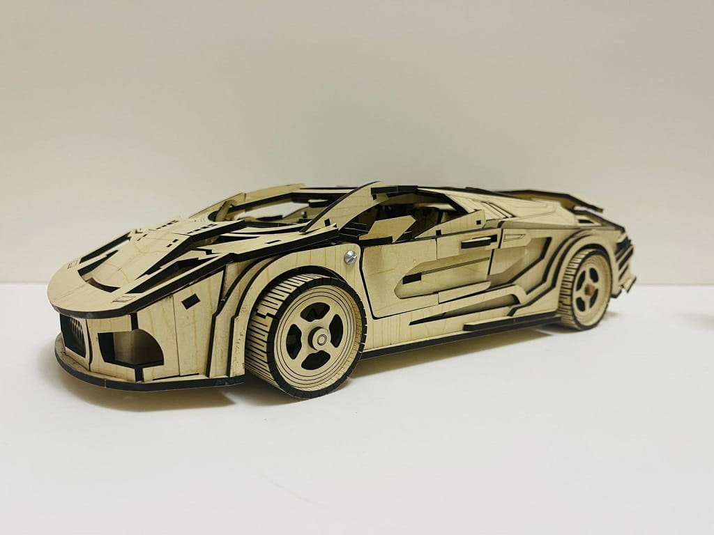 Laser Cut Lamborghini Murcielago 3D Puzzle