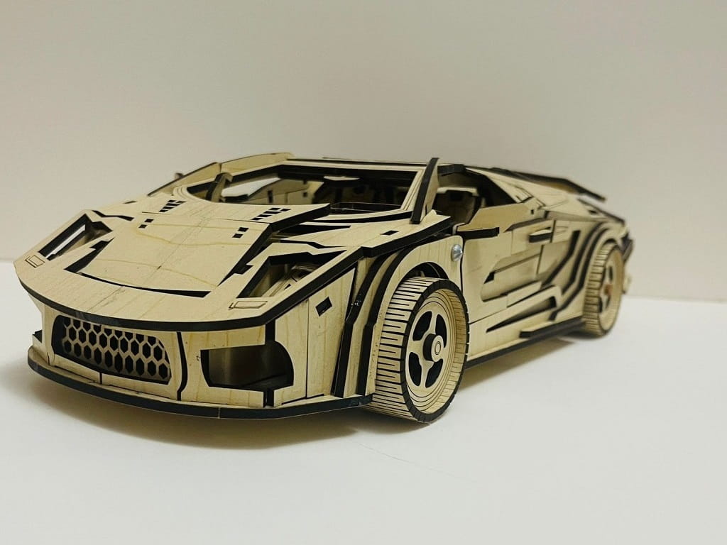 Laser Cut Lamborghini Murcielago 3D Puzzle