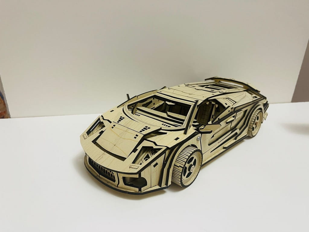 Laser Cut Lamborghini Murcielago 3D Puzzle