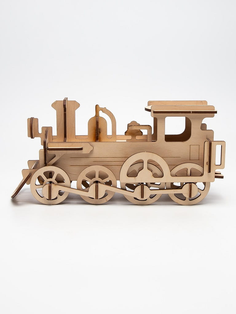 Laser Cut Locomotive 3D Wooden Construction Kit