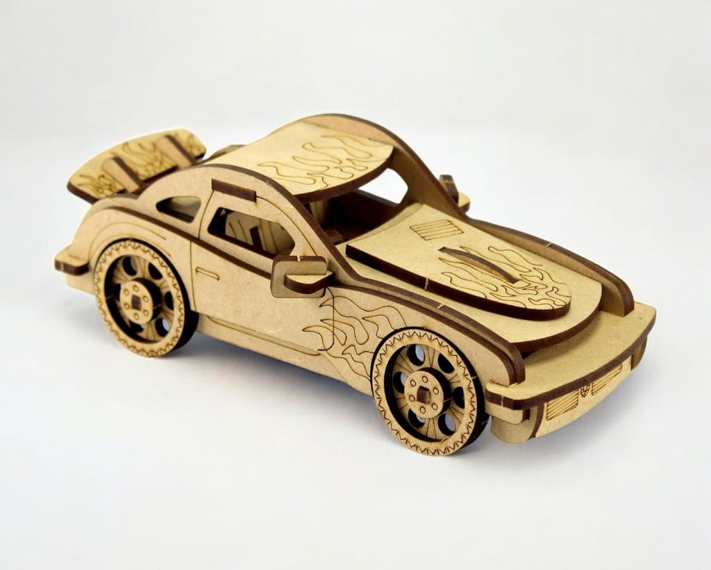 Laser Cut Porsche 3D Wood Puzzle