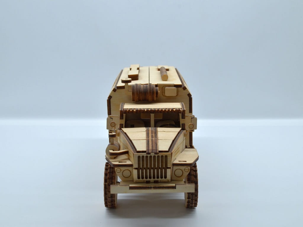 Laser Cut Russian Army Vehicle Ural 4320 3D Puzzle Wood Model