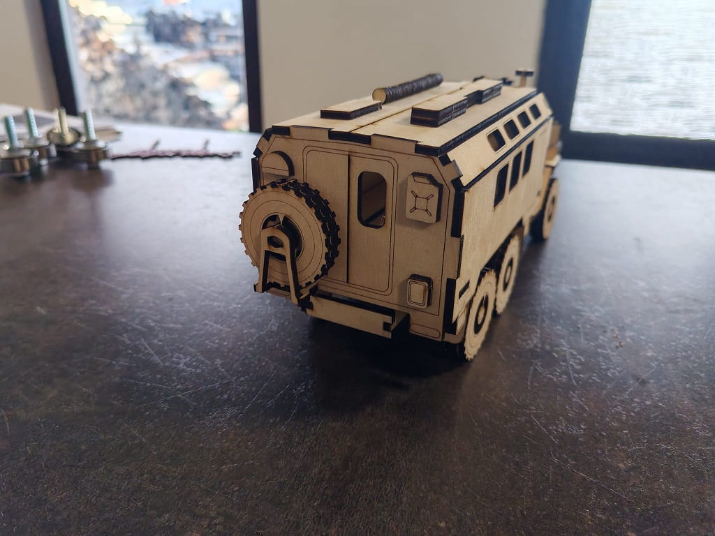 Laser Cut Russian Army Vehicle Ural 4320 3D Puzzle Wood Model
