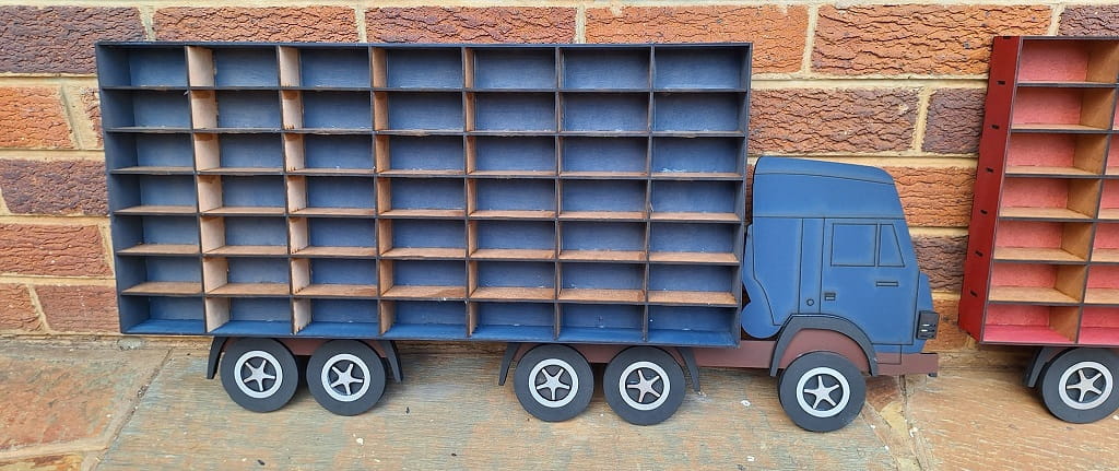 Laser Cut Wood Toy Car Storage Organizer Truck