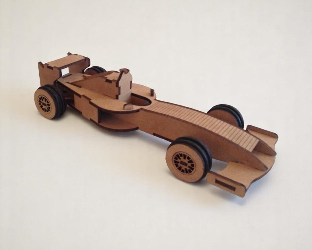 Laser Cut Woodcraft Construction Kit Formula 1 Car