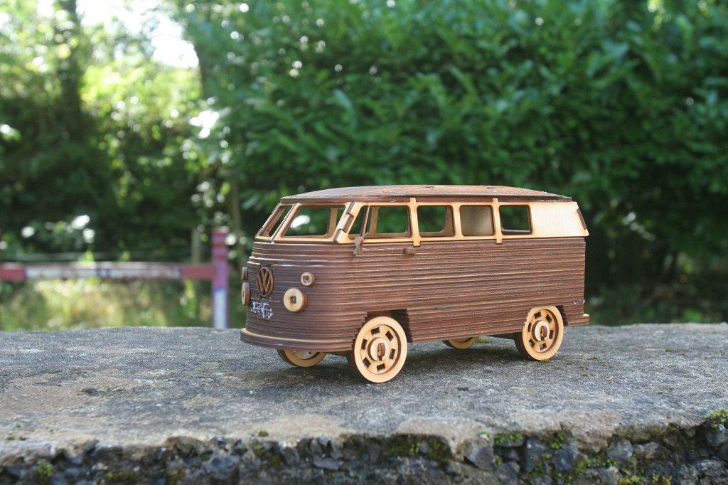 Laser Cut Volkswagen Camper Van 3D Puzzle