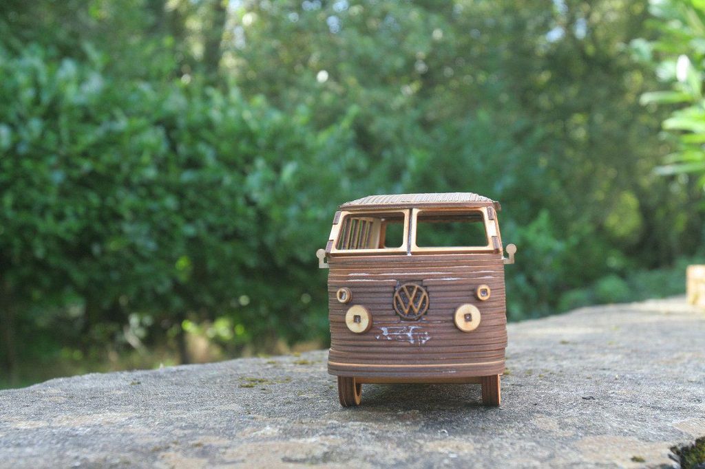 Laser Cut Volkswagen Camper Van 3D Puzzle