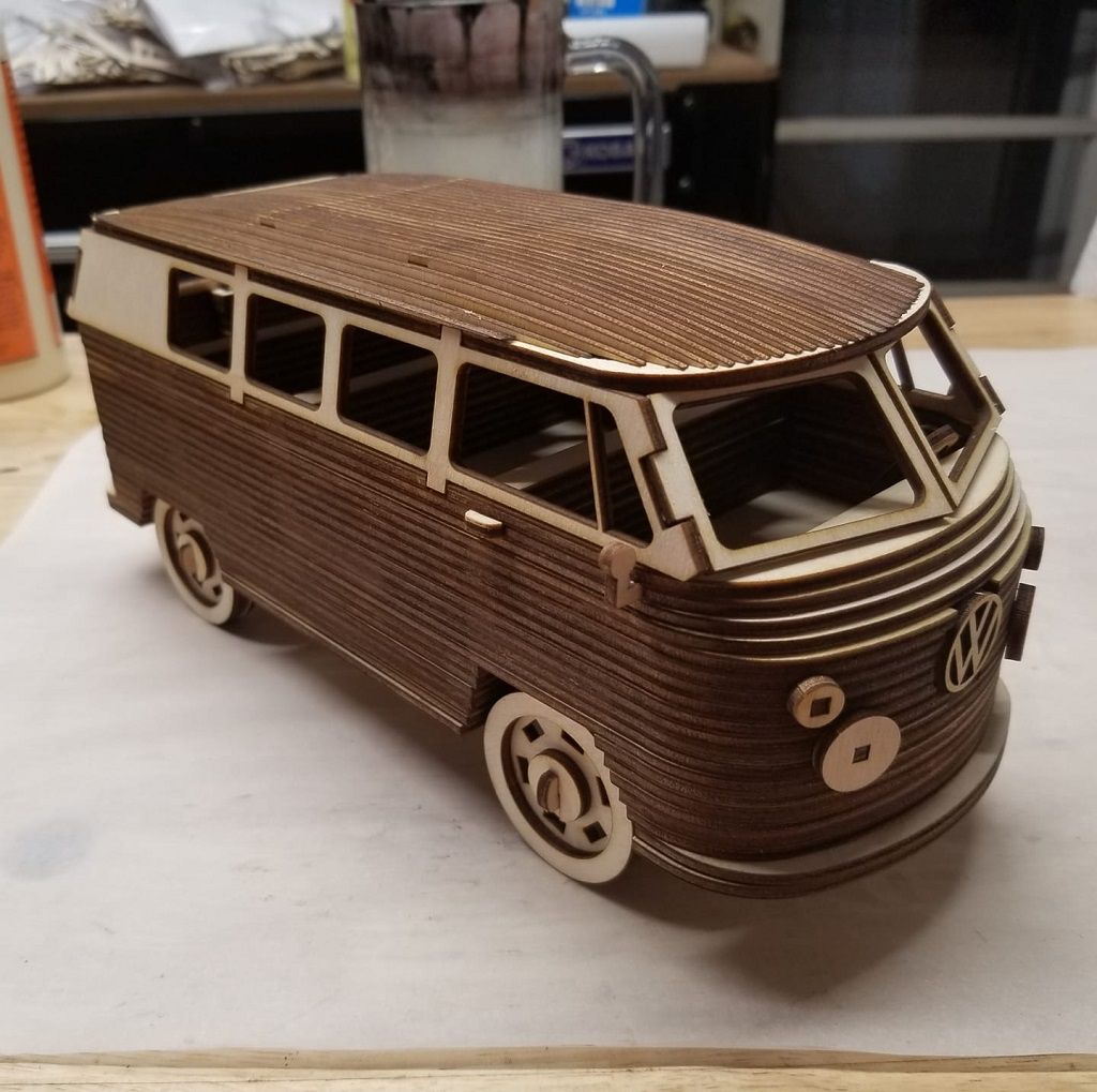 Laser Cut Volkswagen Camper Van 3D Puzzle