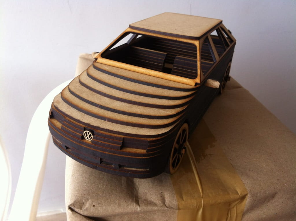 Laser Cut Volkswagen Gol G3 Car 3D Puzzle Kit