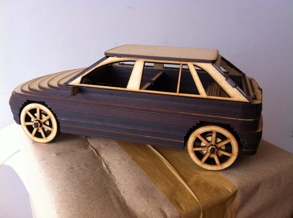 Laser Cut Volkswagen Gol G3 Car 3D Puzzle Kit