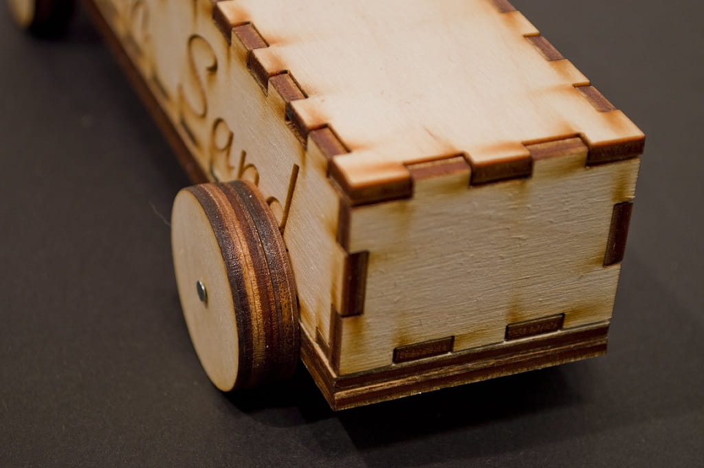 Laser Cut Derby Car 3D Wood Model