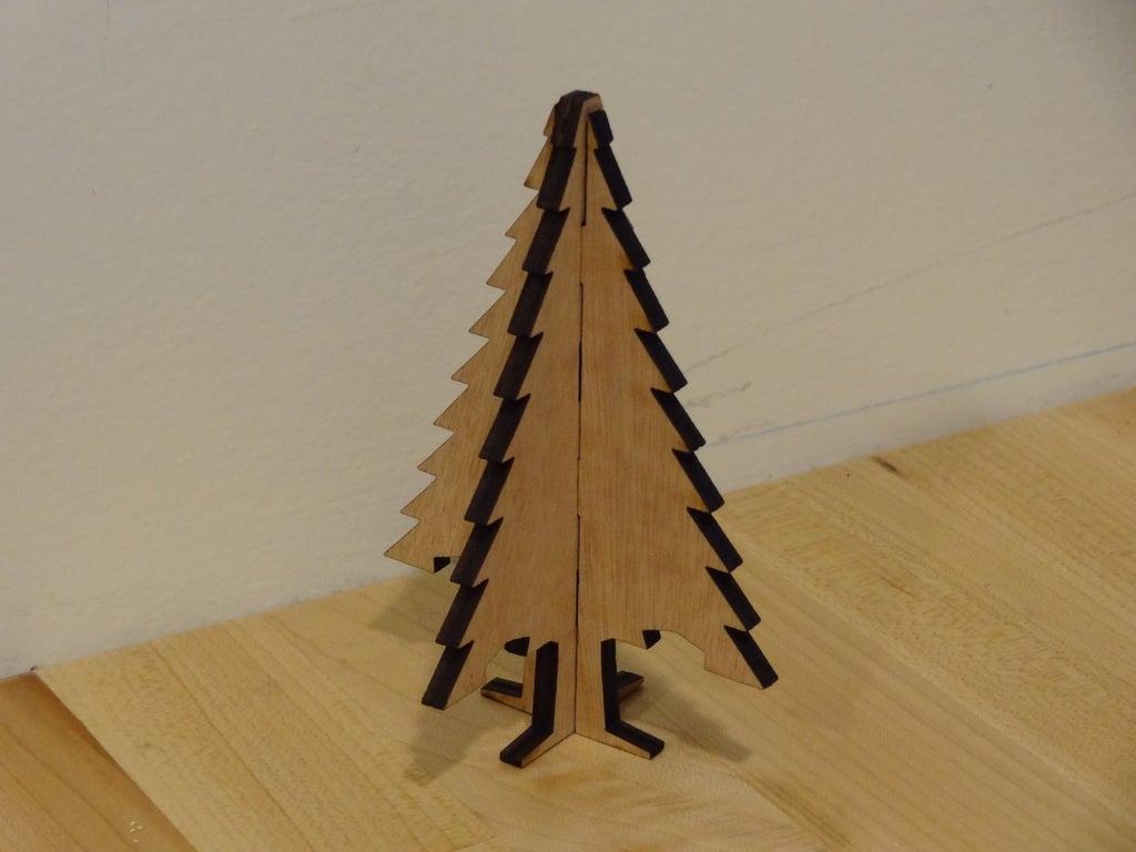 Laser Cut Christmas Tree Tabletop Decor