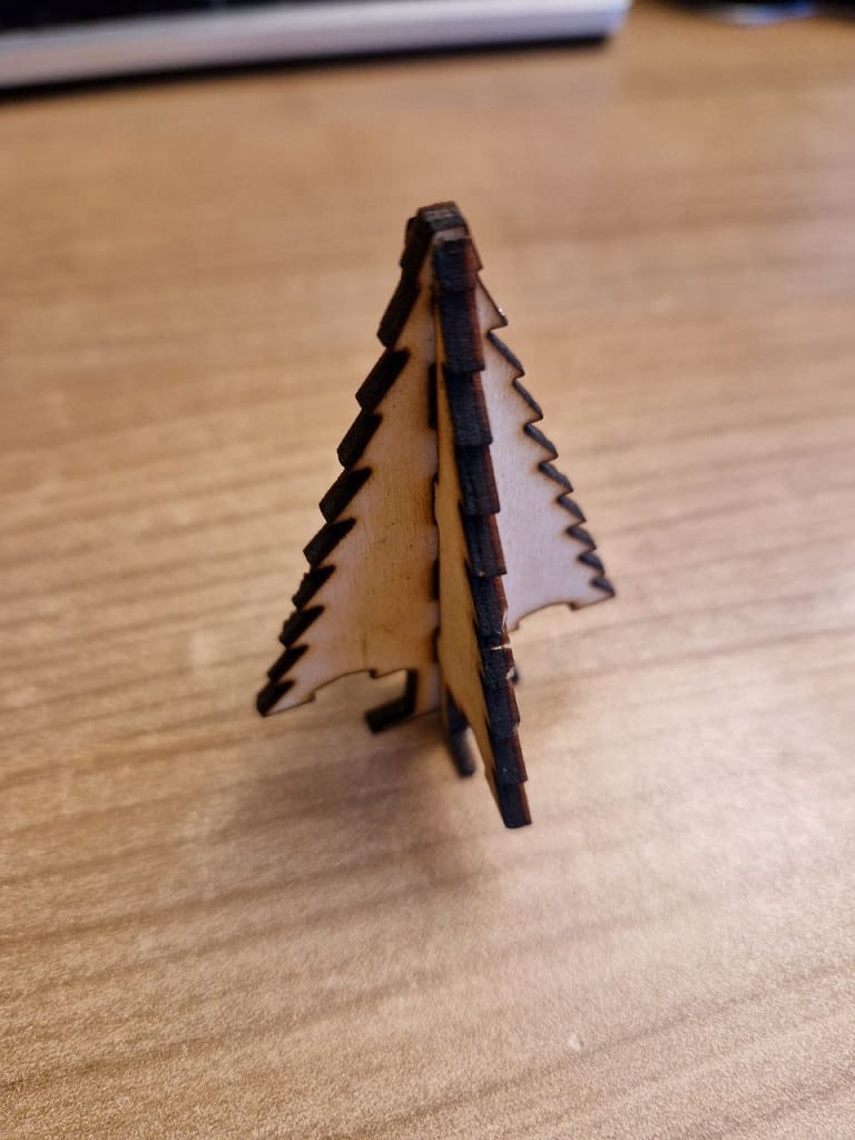 Laser Cut Christmas Tree Tabletop Decor