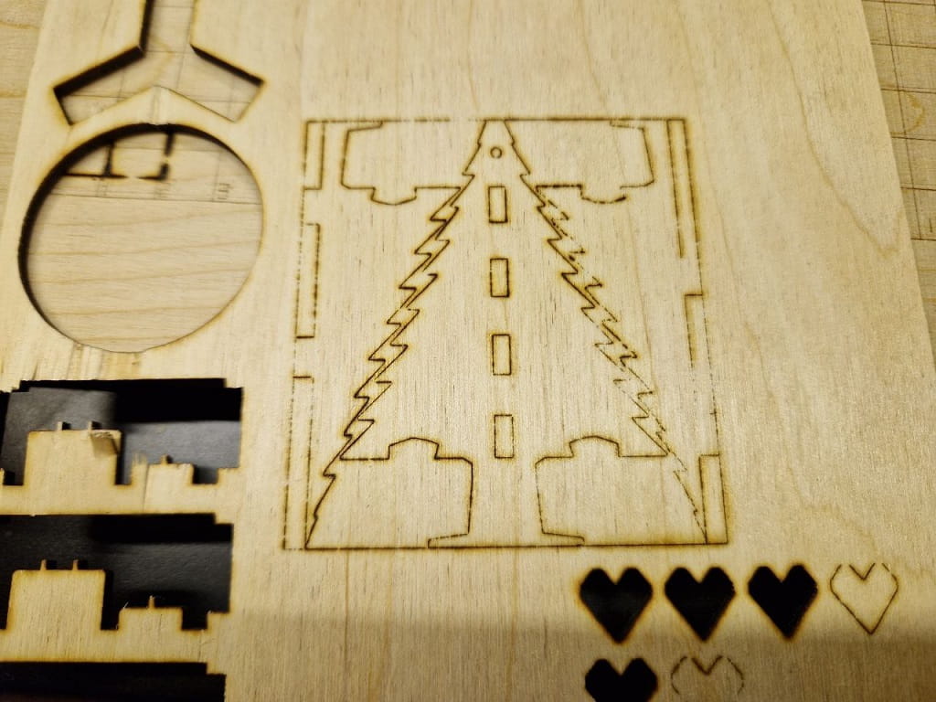 Laser Cut Christmas Tree Tabletop Decor