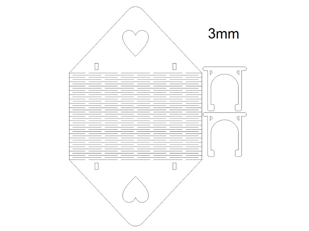 Laser Cut Decorative Wooden Napkin Holder