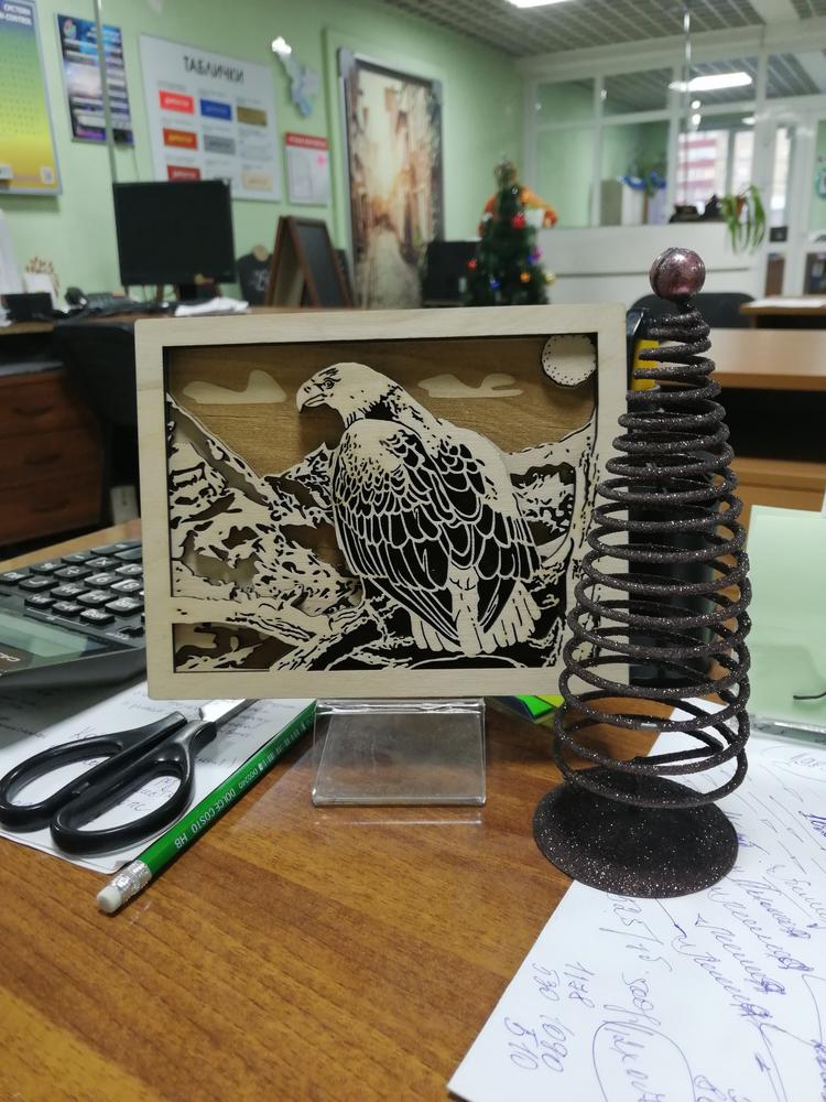 Laser Cut Eagle 3D Layered  Wood Wall Art