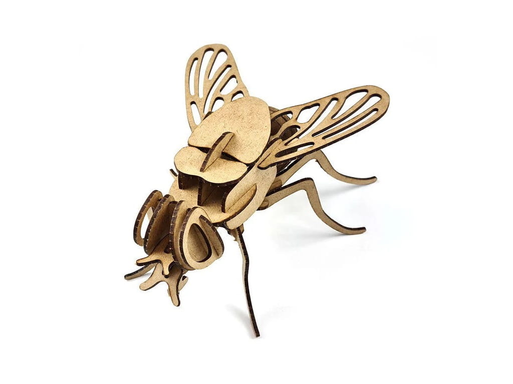 Laser Cut Fly 3D Wooden Puzzle